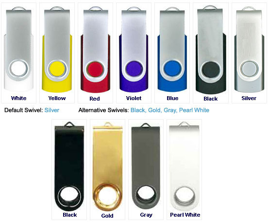 Colorful Swivel usb flash drive