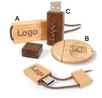 Wooden usb flash drive